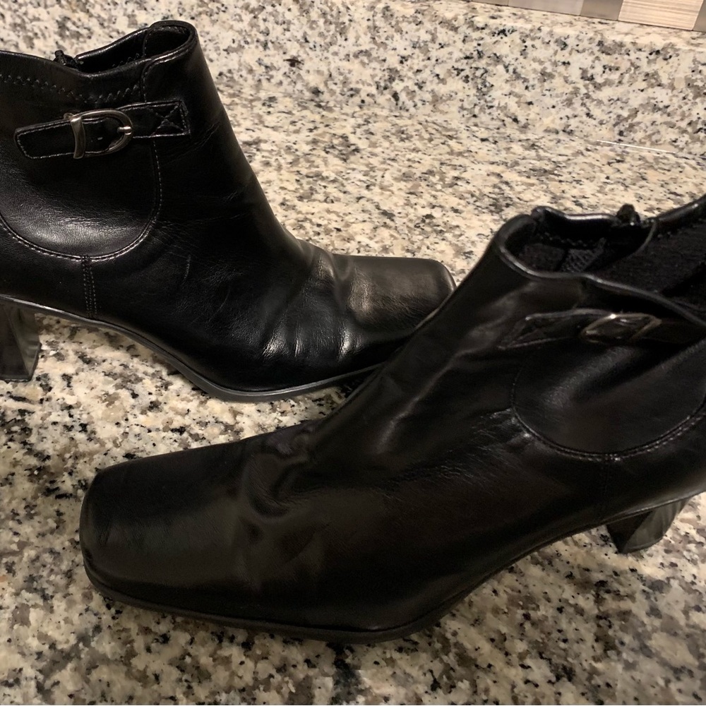 Size 7M Franco Sarto Black Booties.  EUC.  Cost over $100 new.